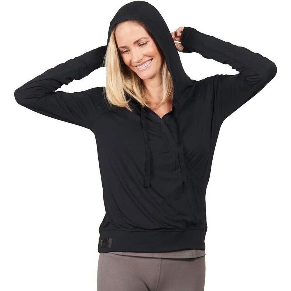 Faceplant Bamboo Crossover Hoodie in Black -- Size Medium NWOT